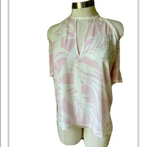 Amanda Uprichard ladies draped shoulder blouse- size small